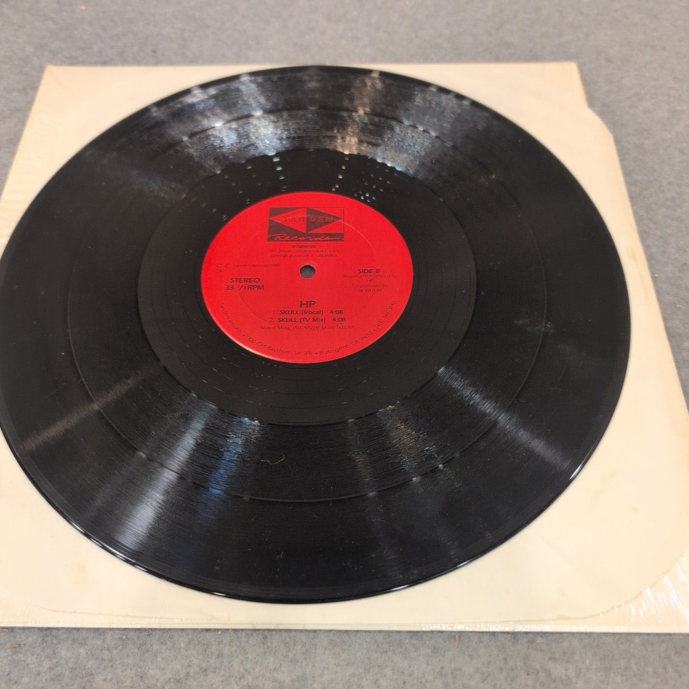 HP Ho Patrol and Skull 12" Vinyl Single Tandem Records 1989 TR-11 Hip Hop VG+ - Picture 5 of 6